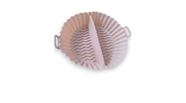 Két részre osztott kerek szilikon air fryer sütőforma 15,5 cm