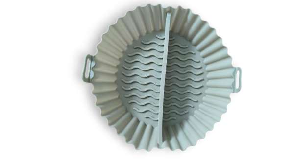 Két részre osztott kerek szilikon air fryer sütőforma 18 cm