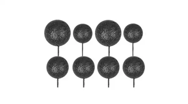 Fekete csillámos gömbdekoráció tortára, beszúró 