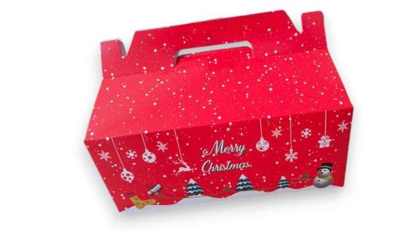 Karácsonyi muffin doboz, 6 adagos, 10 db (23,5*15*13cm)