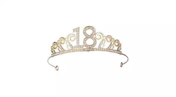 Arany színű tiara tortadísz 