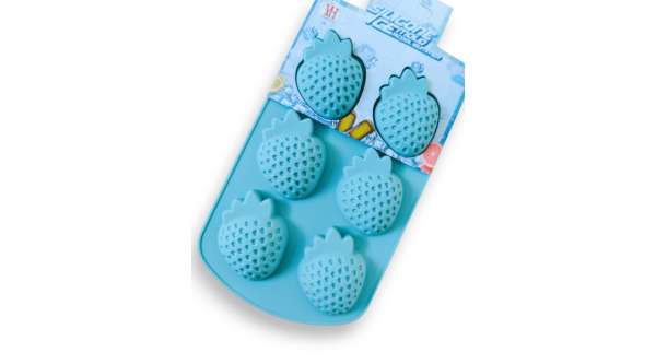 6 adagos eper alakú szilikon jégkocka forma