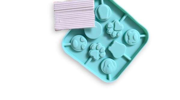 8 adagos állat mintás szilikon nyalóka forma 20 db pálcikával