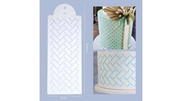 Tortastencil parketta minta 35*15 cm, műanyag