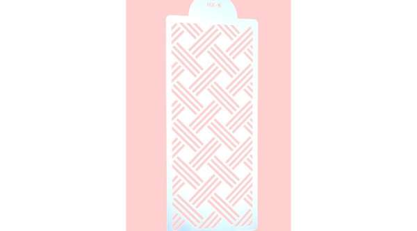 Tortastencil ferde csíkos 35*15 cm, műanyag