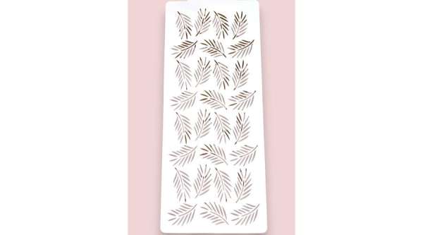 Tortastencil elhajló levél minta 35*15 cm, műanyag