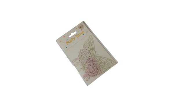 6 db holografikus 3D pillangó tortadísz