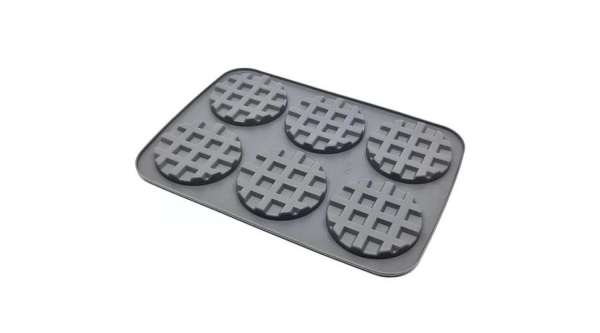 6 adagos kerek szilikon gofri sütőforma