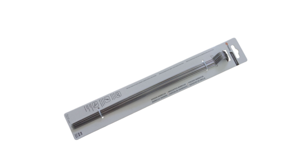 30 cm-es rozsdamentes hústű, nyárs 6 db