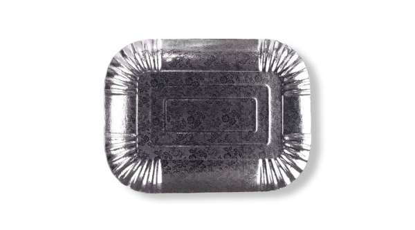 32*42 cm-es virág mintás ezüst színű tortakarton 5 db