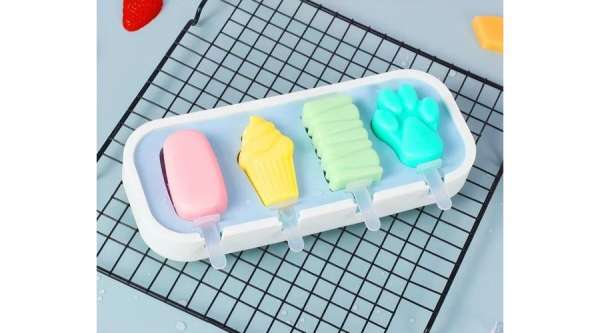 4 adagos szilikon jégkrém készítő forma különböző formájú