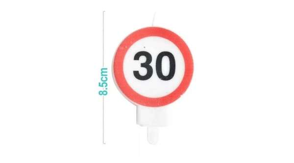 30-as szülinapi gyertya