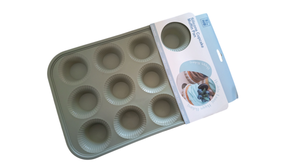 12 adagos szilikon minimuffin sütőforma merevített