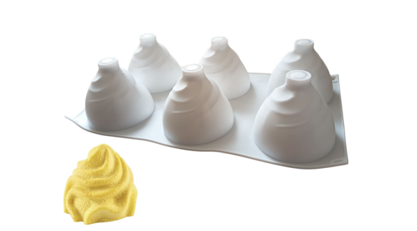 6 adagos habcsók alakú szilikon mousse forma