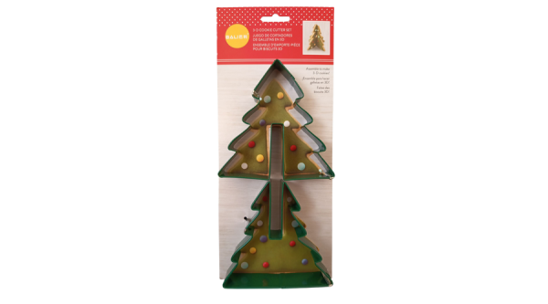 3D mézeskalács fenyőfa kiszúró szett