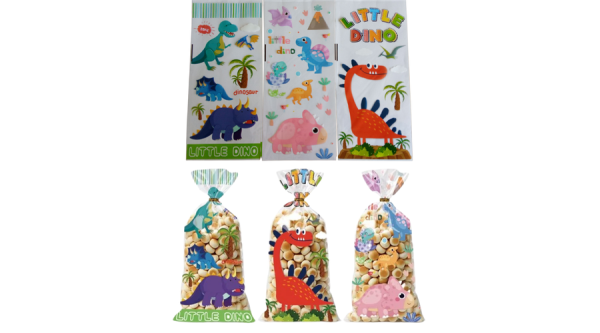 Dinoszauruszos celofán tasak 12 db