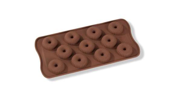 11 adagos csíkos minifánk alakú szilikon bonbon forma