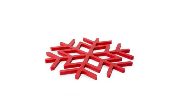 Hópehely alakú piros szilikon edényalátét