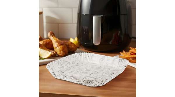 Air fryer sütőpapír mintás 23*23 cm-es 50 db