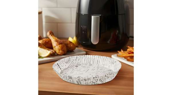 Air fryer sütőpapír mintás 20 cm-es kerek 50 db