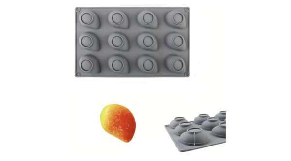 12 adagos mangó alakú szilikon mousse forma