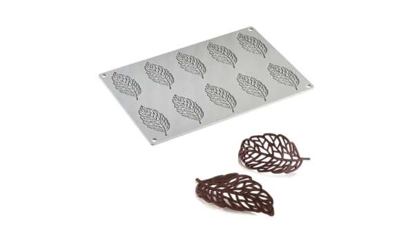 10 adagos levél alakú szilikon ostya, tuile forma