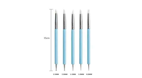 5 db kétvégű fondant formázó toll