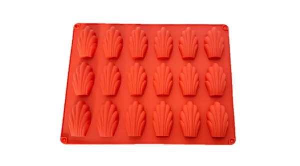 18 adagos szilikon madeleine sütőforma (kicsi formák)