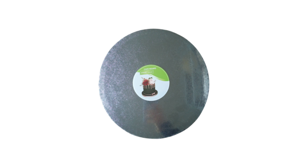 30 cm-es ezüst színű kerek tortadob