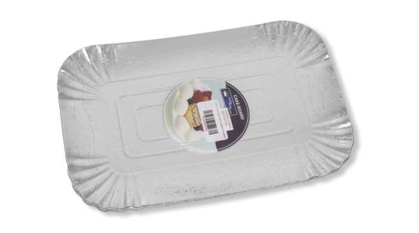 21*31 cm-es ezüst színű szögletes tortaalátét 5 db