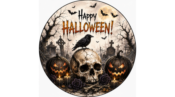 Halloween a temetőben tortaostya