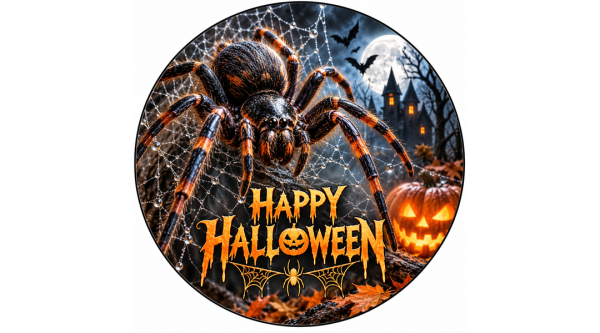 Pókos Halloween tortaostya