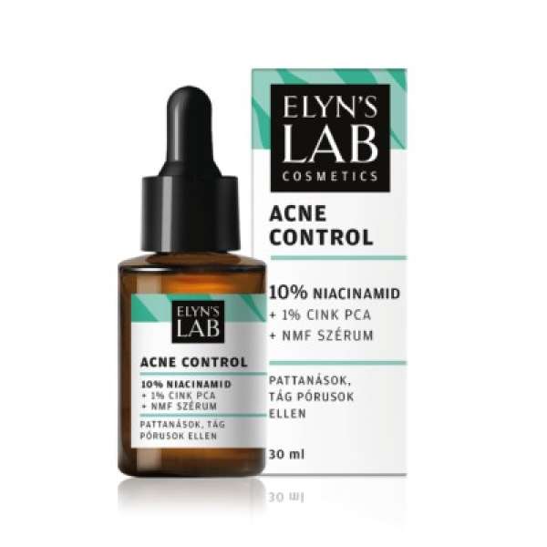 Elyns Lab Acne Control 10% Niacinamid + 1% Cink PCA + NMF szérum zsíros, pattanásos bőrre
