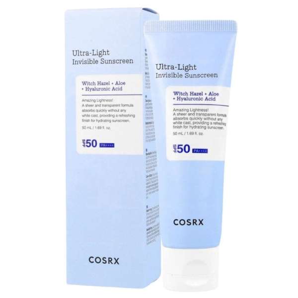 COSRX Ultra Light Invisible Sunscreen SPF50+ - Könnyű hidratáló fényvédő krém