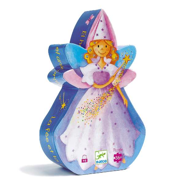 Álomtündér és az Unikornis, 36 db-os formadobozos puzzle - The fairy and the unicorn - 36 pcs - Djeco