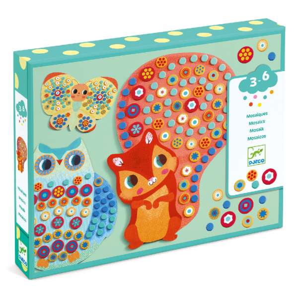 Állatos mozaik kép készítés 3D hatású - Mosaic - Milfiori - Djeco