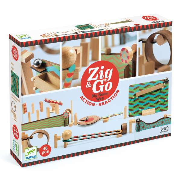 Gurul és borul - Dominós golyópálya 48 db-os - Zig & Go - 48 pcs - Djeco