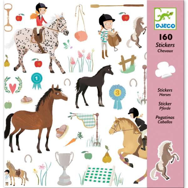 Ló és lovasa 160 db-os matrica gyűjtemény - Horses - Djeco