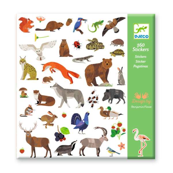 Erdei állatvilág - Matrica gyűjtemény 160 db - Fauna - DJ09285