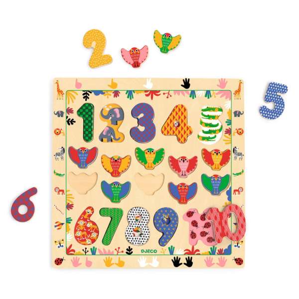 1-10-ig formabeillesztő - Fajáték - Puzzle 1 - 10 - DJ01809