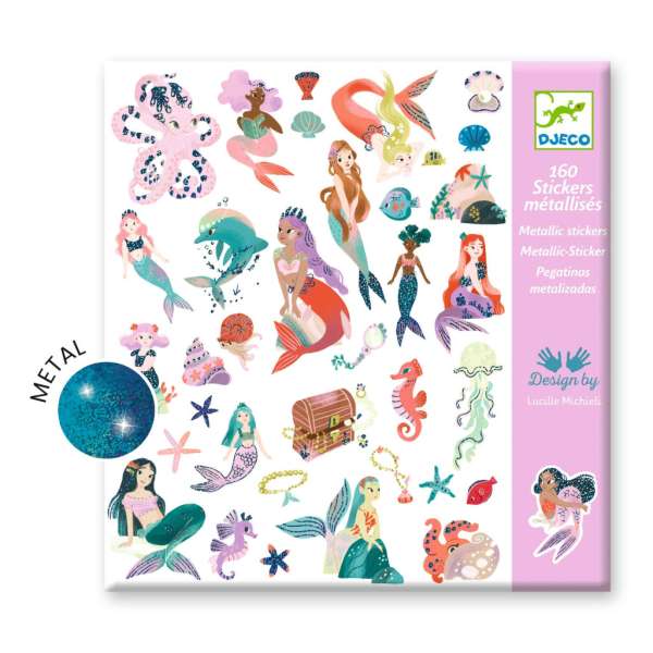 Csillogó sellők - Matrica gyűjtemény 160 db - Sparkly mermaids - DJ09553