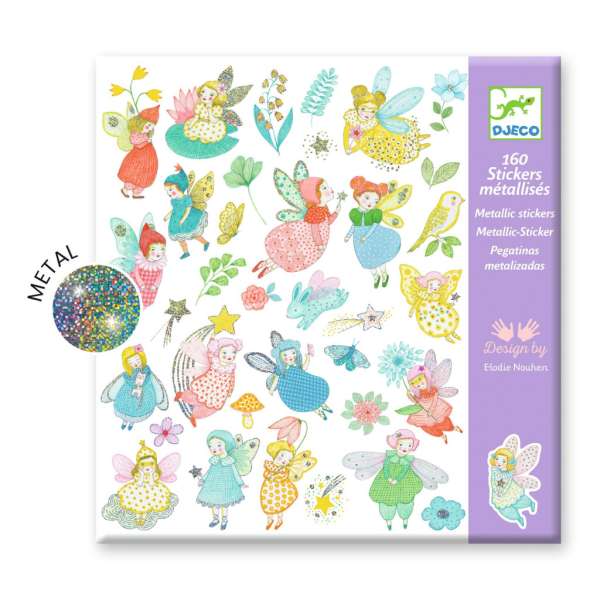 Csillogó tündérek - Matrica gyűjtemény 160 db - Sparkly fairies - DJ09554
