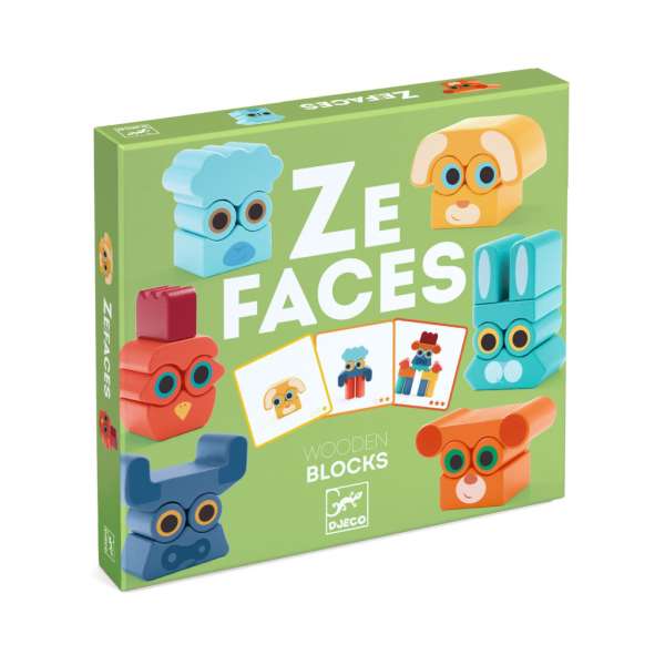 Egyensúlyozó építőjáték arcok - Fejlesztőjáték - Ze Faces - DJ06439