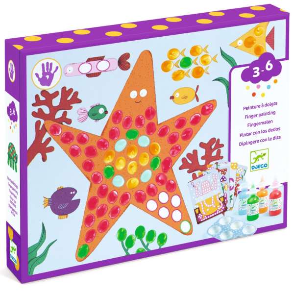Pöttyös tenger - Képalkotás - Finger painting, Dots and fish - DJ00046