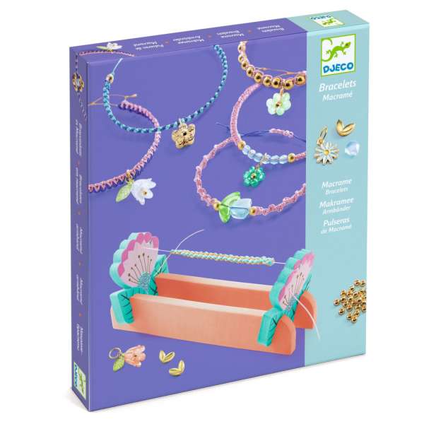 Karkötő készítő makraméval kék - Kreatív készlet - Blue macrame bracelets - DJ00036