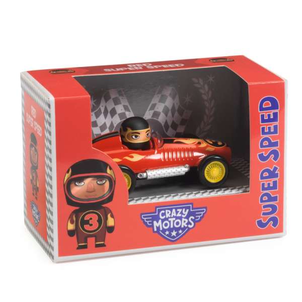 Vörös láng - Fém autó soförrel - Red Super Speed - DJ05455