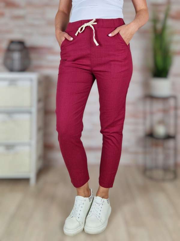 Gumis derekú, len anyagú, nadrág S-M,M-L,L-XL,XL-XXL