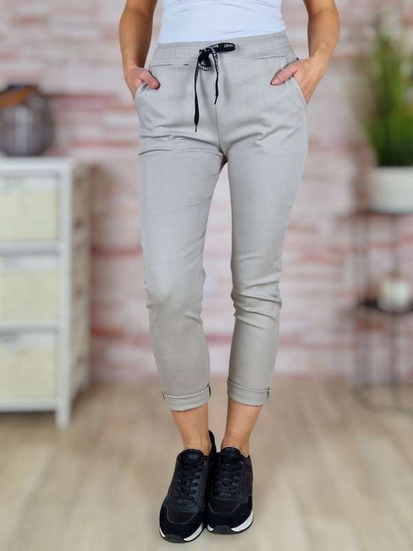 Gumis derekú, megkötős nadrág S-M