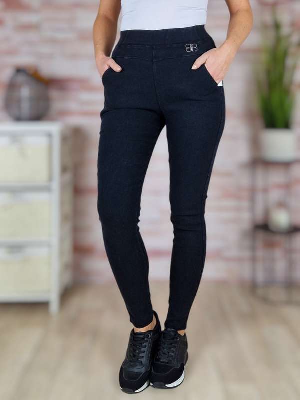 Farmerhatású, zsebes, gumis derekú nadrág S-M,M-L,L-XL