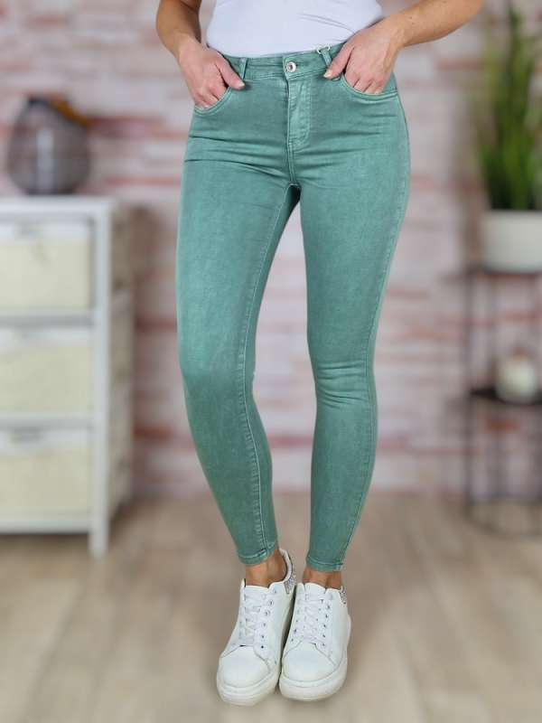 Csőszárú, pamut, skinny khaki nadrág 26-32-ig